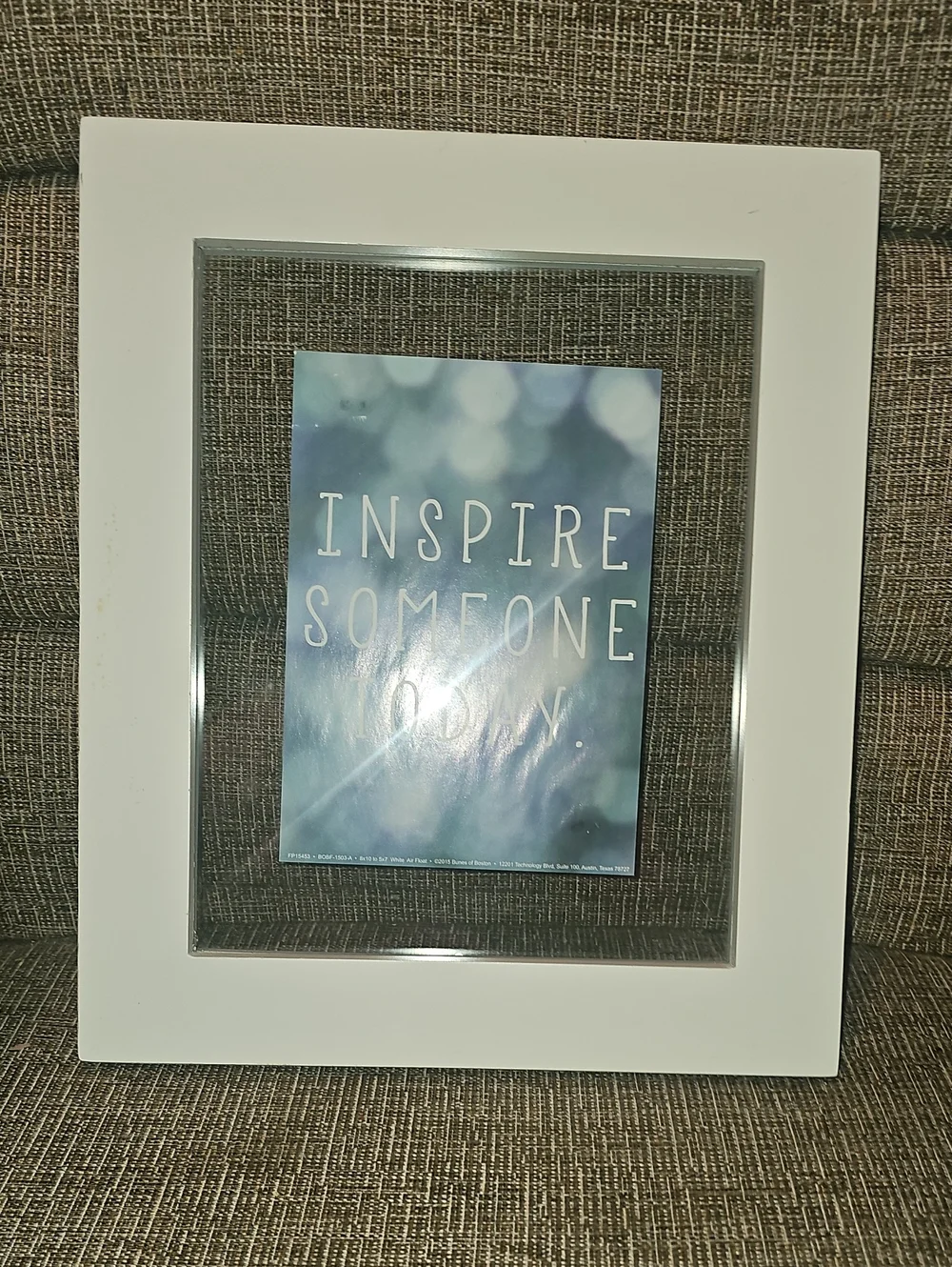 White Photo Frame with Inspirational Print - Home Accents